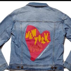 Target Pride Unisex LGBTQ Pride Denim Jean Jacket 99% Cotton Sz Medium